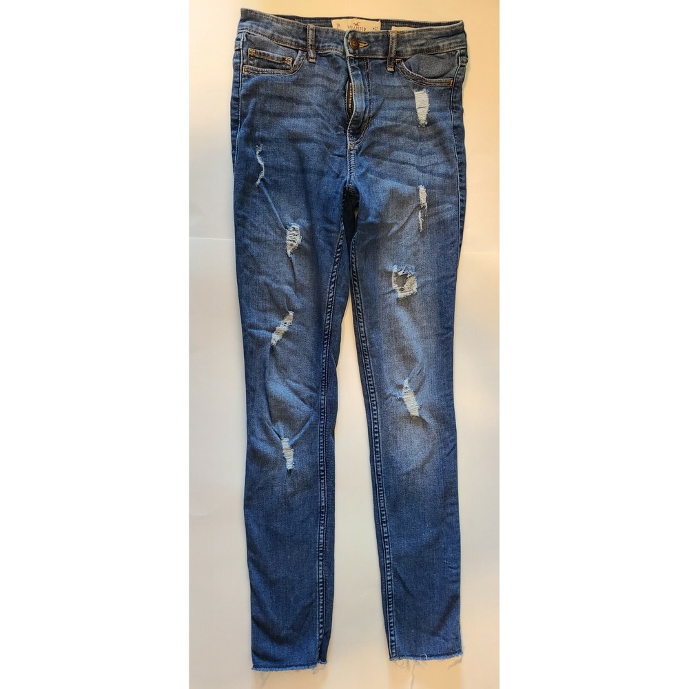 Hollister High Rise Super Skinny Jeans 5R Stretch W27 L30 Distressed Great Cond.